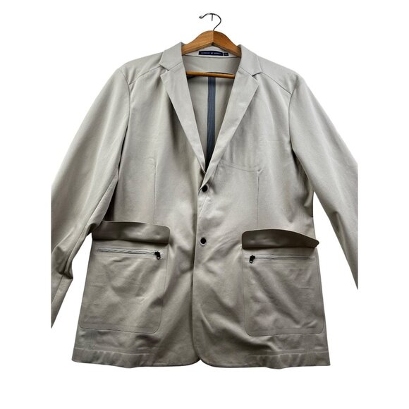 Ministry of Supply Aviator Jacket Mens Large Performance Travel Blazer Beige - Picture 6 of 12